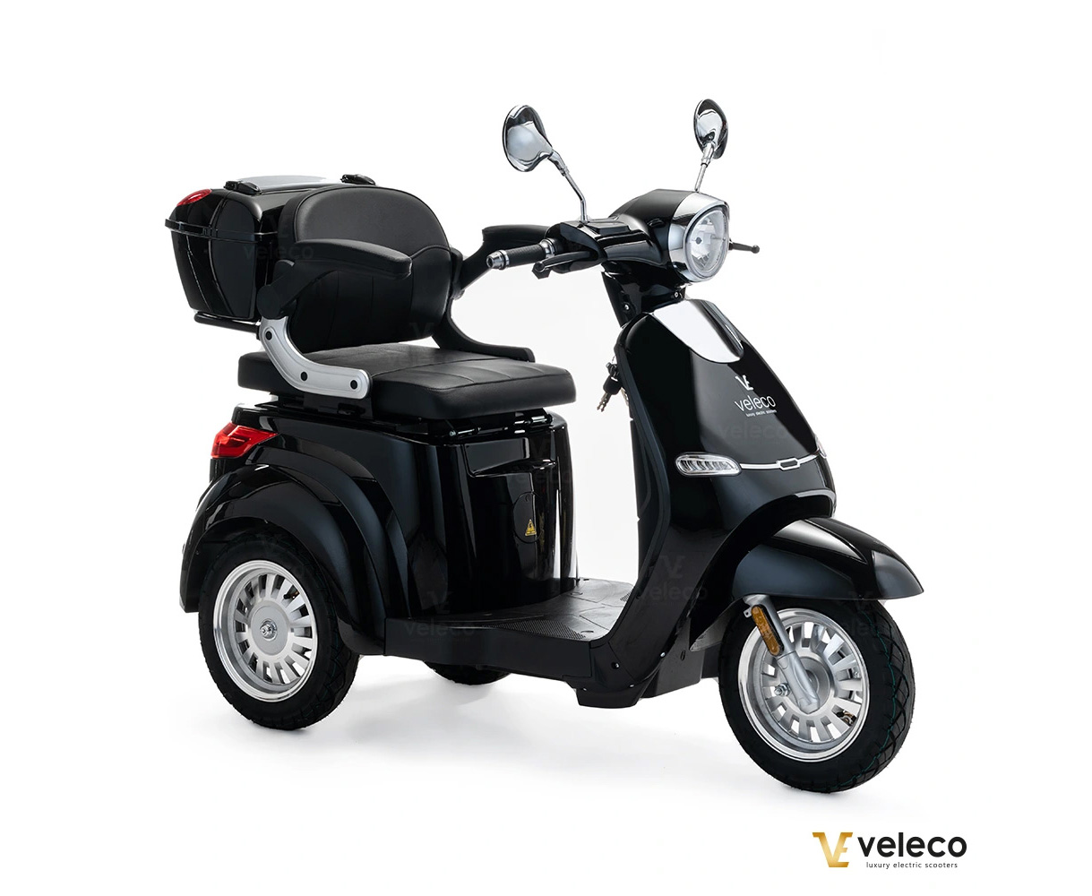 VELECO CRISTAL Elektroroller Seniorenmobil 12 km/h, Schwarz – Bild 2