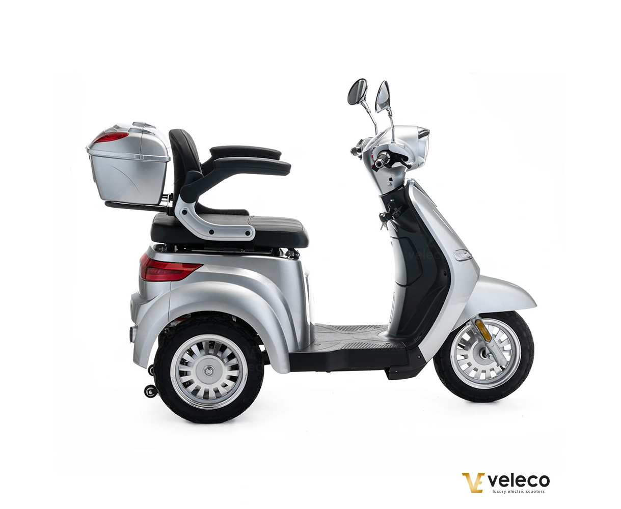 VELECO CRISTAL Elektroroller Seniorenmobil 12 km/h, Silber – Bild 5