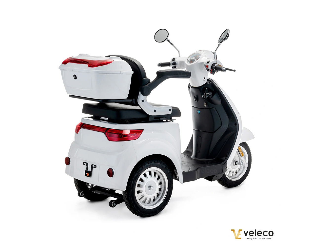 VELECO CRISTAL Elektroroller Seniorenmobil 12 km/h, Weiß – Bild 5