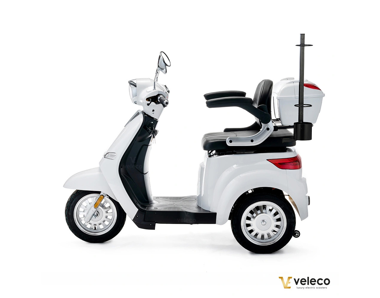 VELECO CRISTAL Elektroroller Seniorenmobil 12 km/h, Weiß – Bild 8