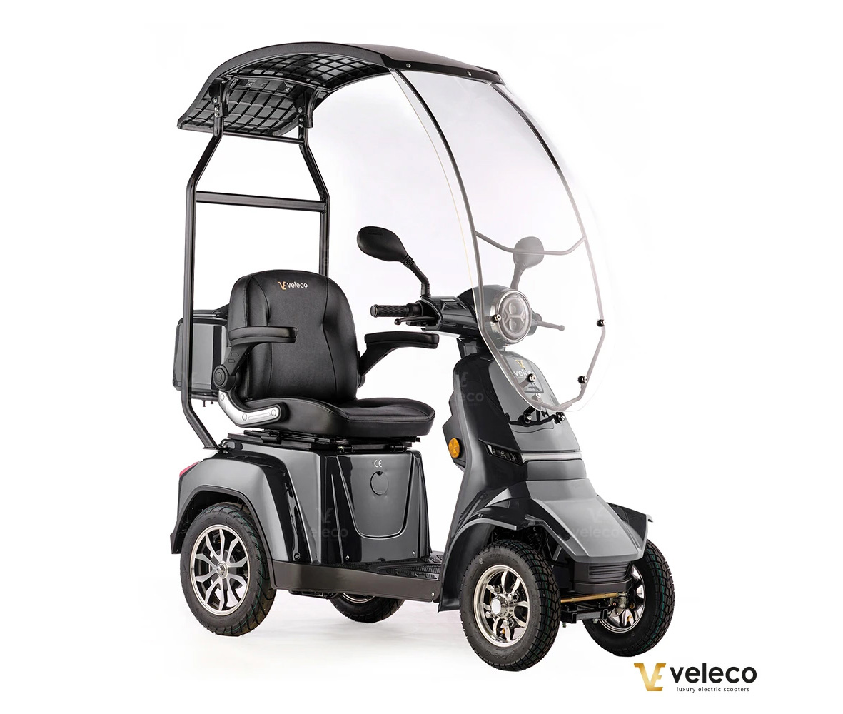 Veleco GRAVIS Seniorenmobil mit Dach, 12 km/h, 1000W Grau – Bild 2
