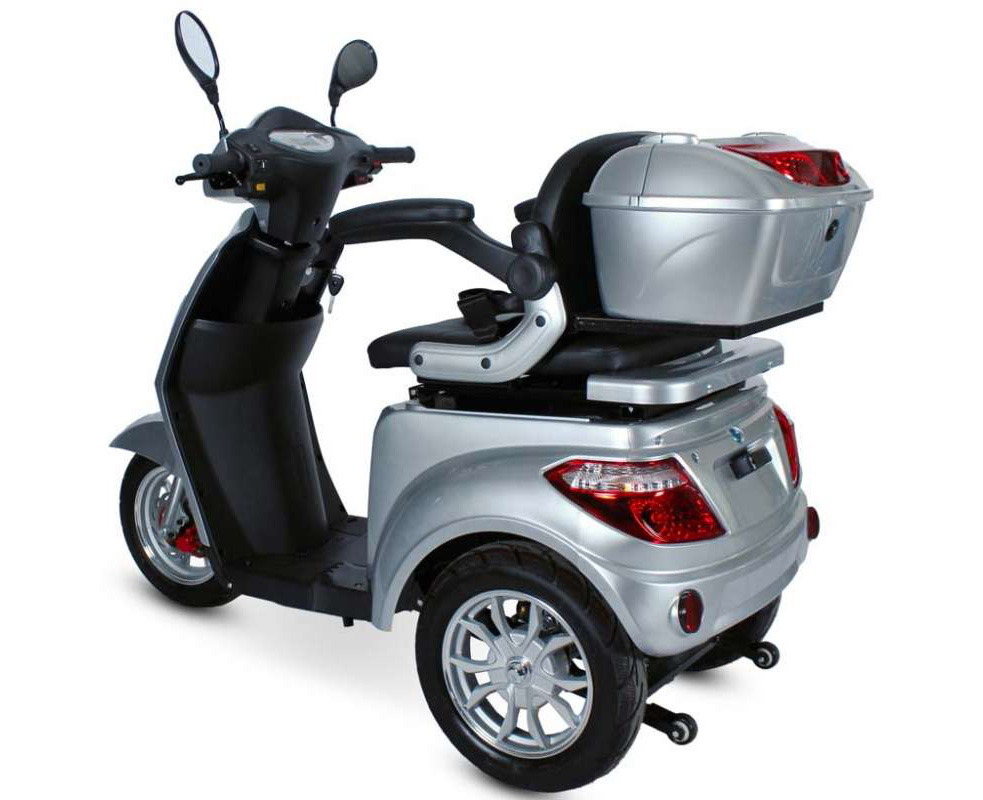 ECO ENGEL 500 Silber, 1000 Watt, 15 km/h, 3 Rad Scooter – Bild 5