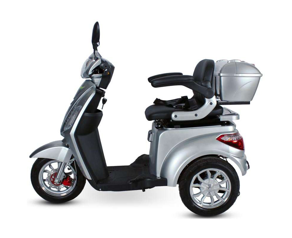 ECO ENGEL 500 Silber, 1000 Watt, 15 km/h, 3 Rad Scooter – Bild 6