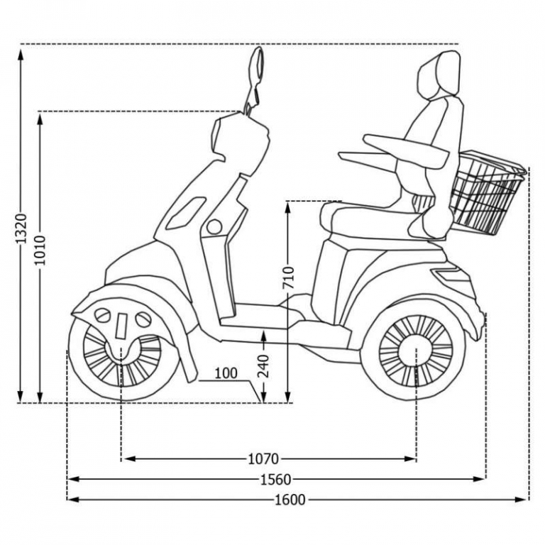 Elektromobil 4 Räder ECO ENGEL 520 rot, Blei-Akku, 500 Watt, 25 km/h – Bild 7