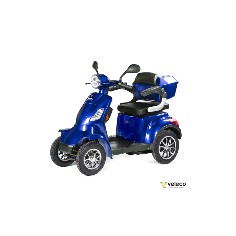 VELECO FASTER Seniorenmobil 4-Rad, 1000W, 12 km/h, Blau