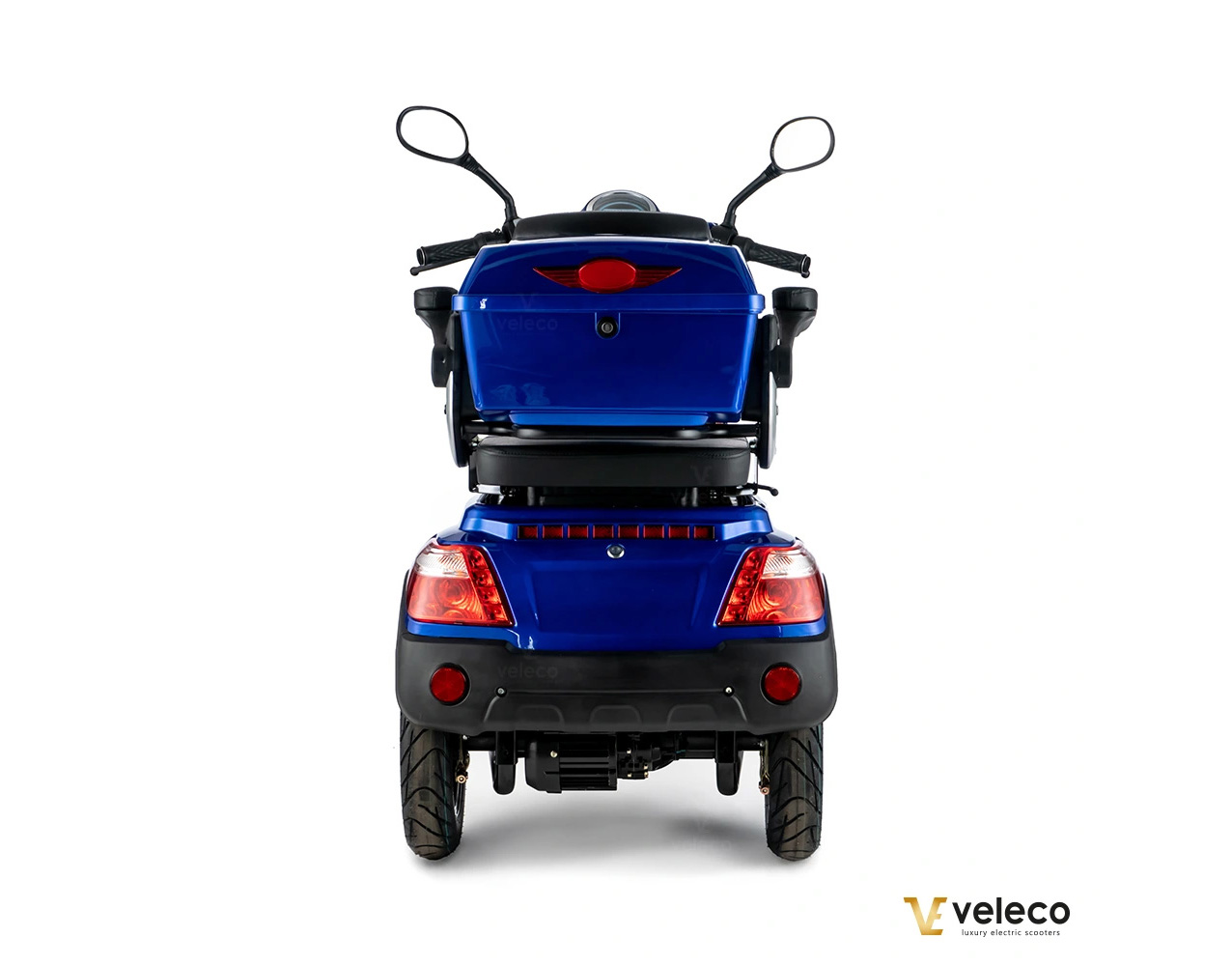 VELECO FASTER Seniorenmobil 4-Rad, 1000W, 12 km/h, Blau – Bild 4