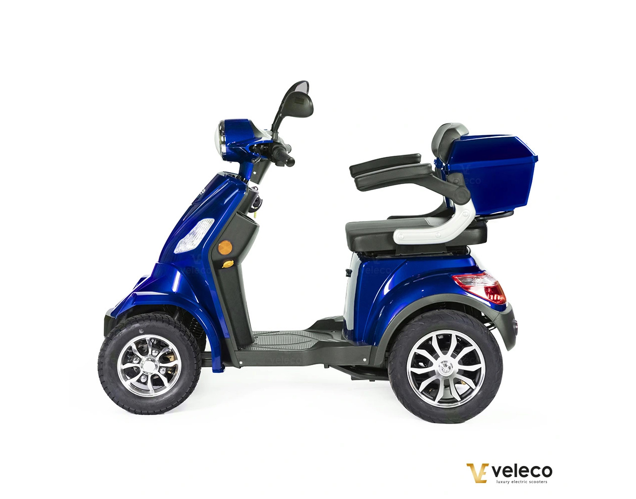VELECO FASTER Seniorenmobil 4-Rad, 1000W, 12 km/h, Blau – Bild 5