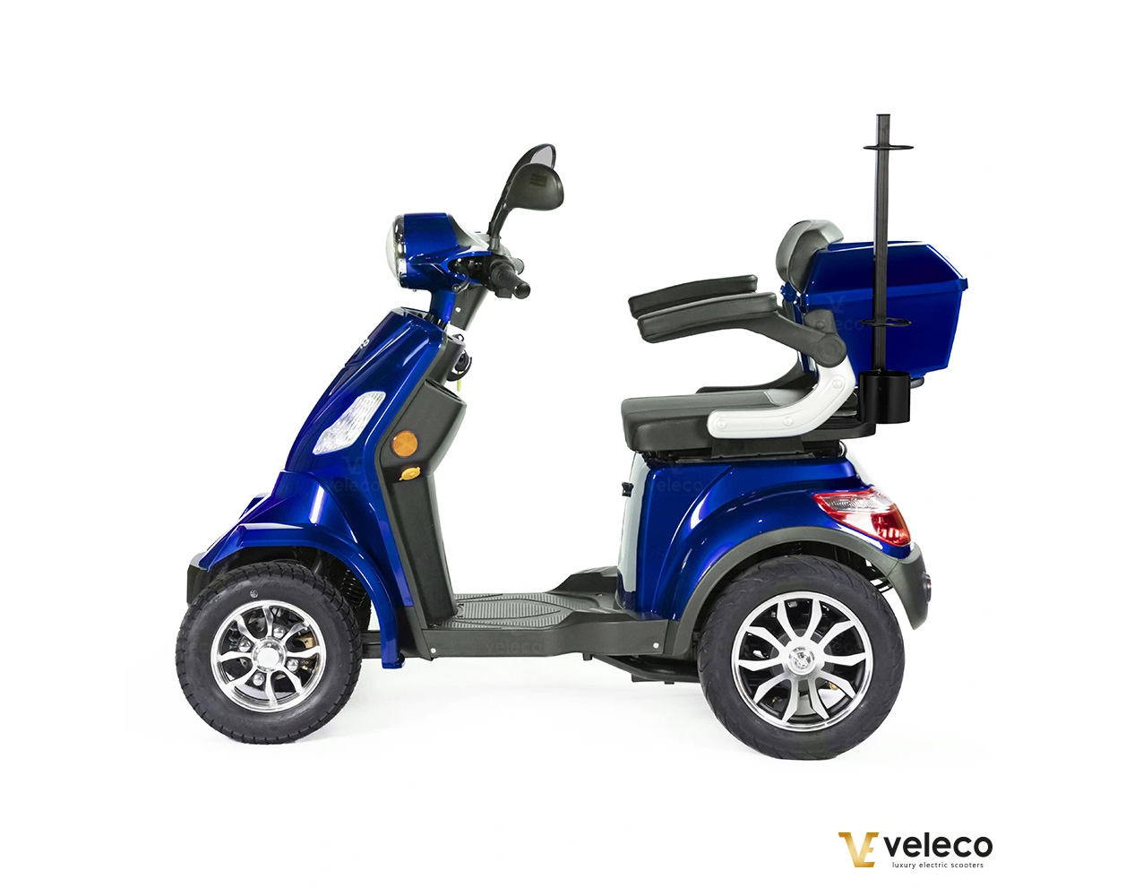 VELECO FASTER Seniorenmobil 4-Rad, 1000W, 12 km/h, Blau – Bild 6