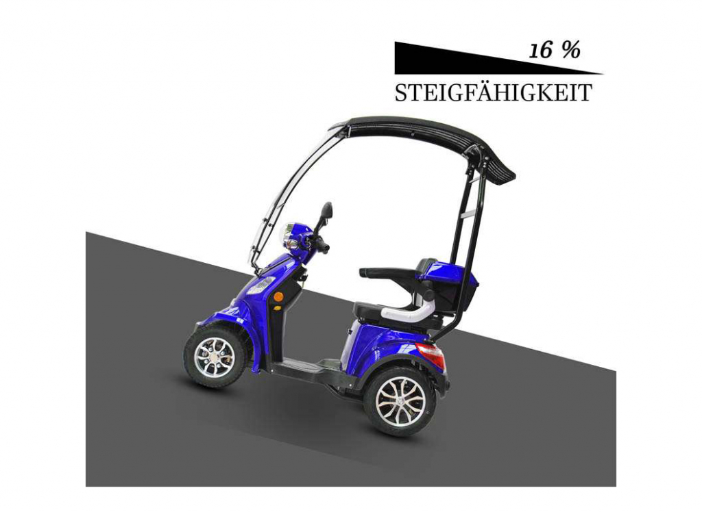 ECO ENGEL 510 Blau, 25 km/h mit Dach, 4 Räder – Bild 9