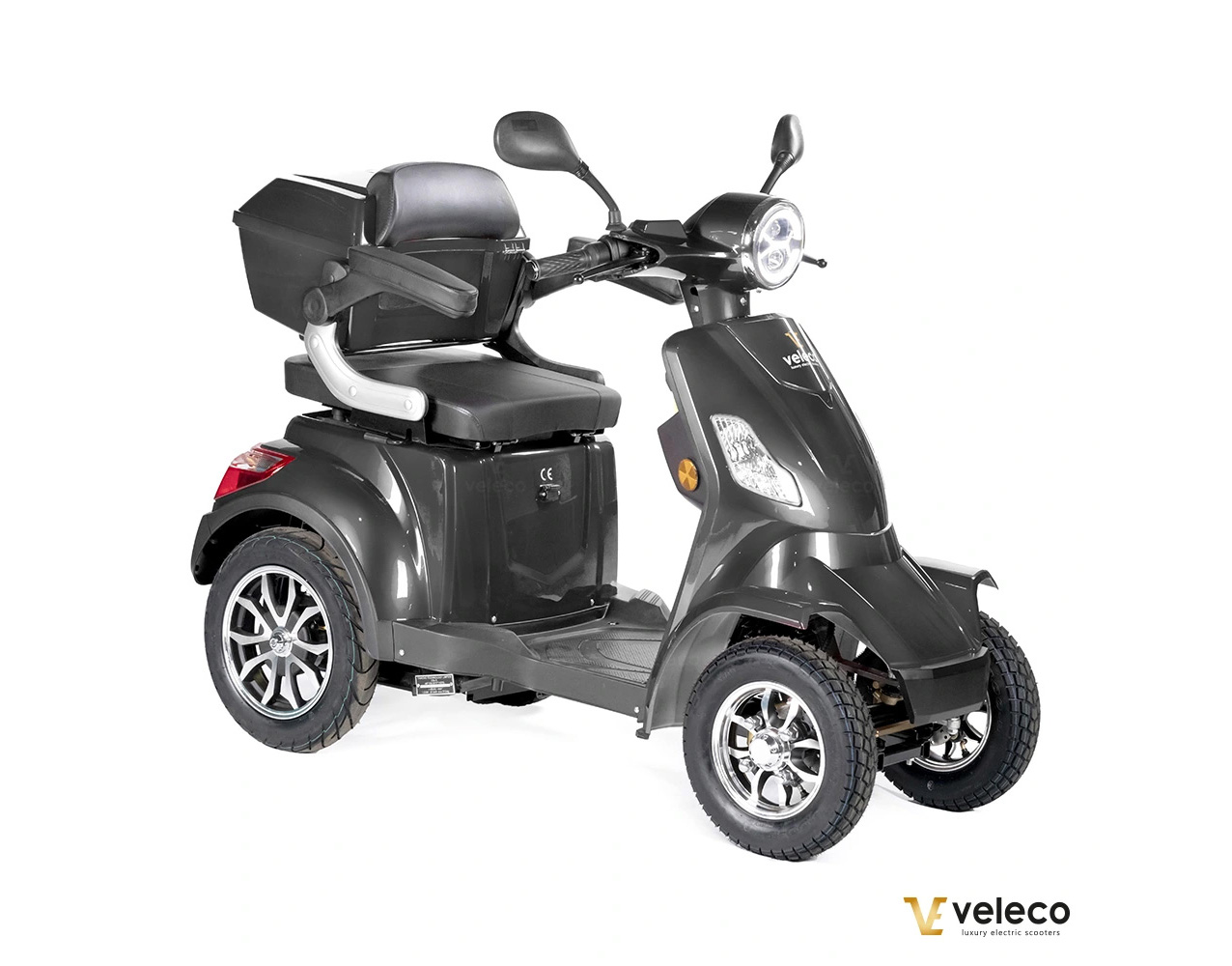 VELECO FASTER Seniorenmobil 4-Rad, 1000W, 12 km/h, Grau – Bild 2