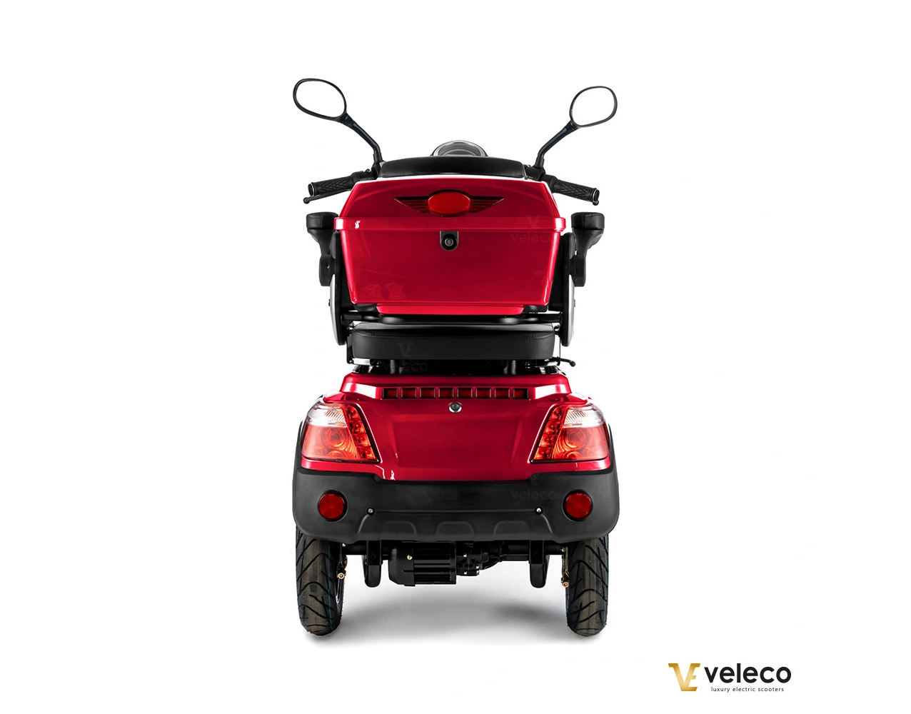 VELECO FASTER Seniorenmobil 4-Rad, 1000W, 12 km/h, Rot – Bild 3