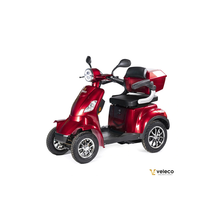 VELECO FASTER Seniorenmobil 4-Rad, 1000W, 12 km/h, Rot