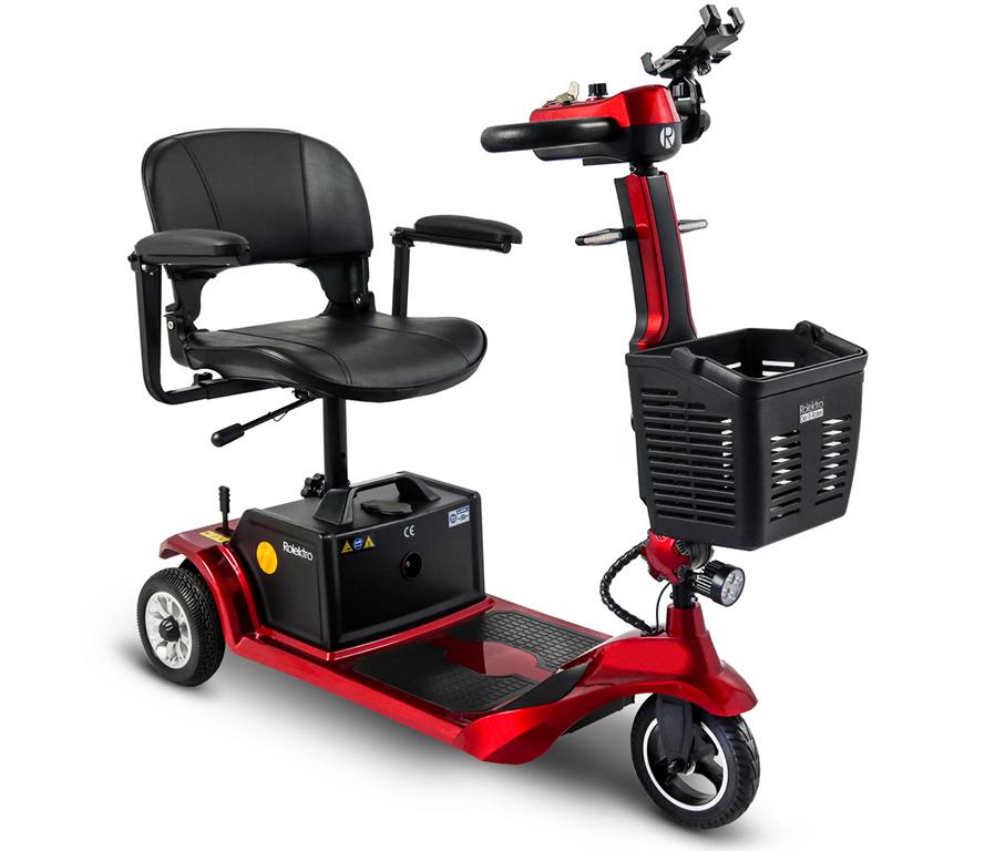 Rolektro, E-Trike 6, Rot, 24V-20Ah Bleigel Akku, 300W faltbar – Bild 7