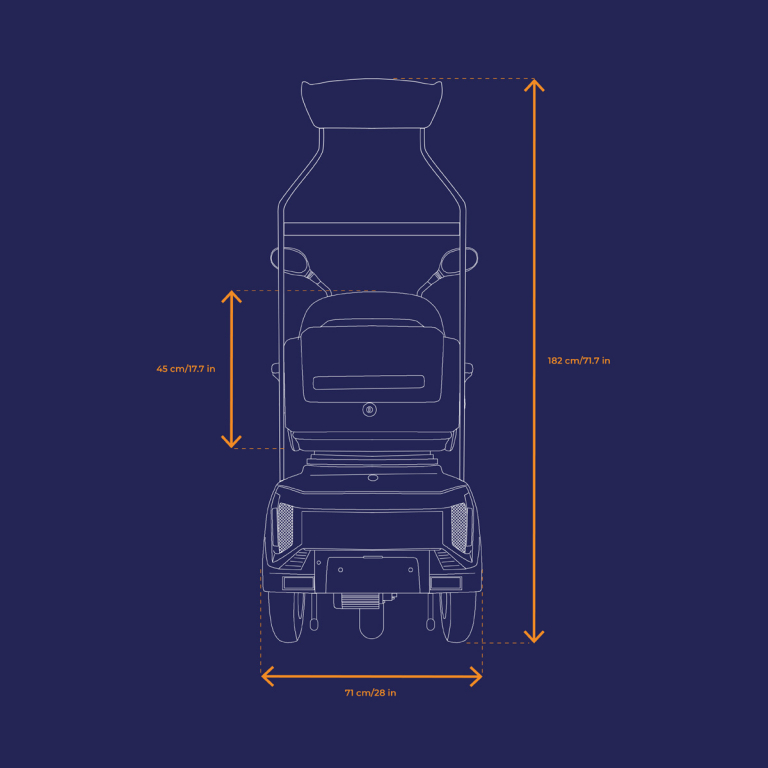 VELECO Turris mit Dach, Elektromobil, 3 rad, 800W, 12 km/h – Bild 24