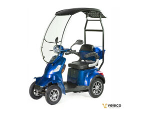 Veleco FASTER mit Dach 12 km/h, Seniorenmobil 4-Rad, Lithium-Ionen Akku