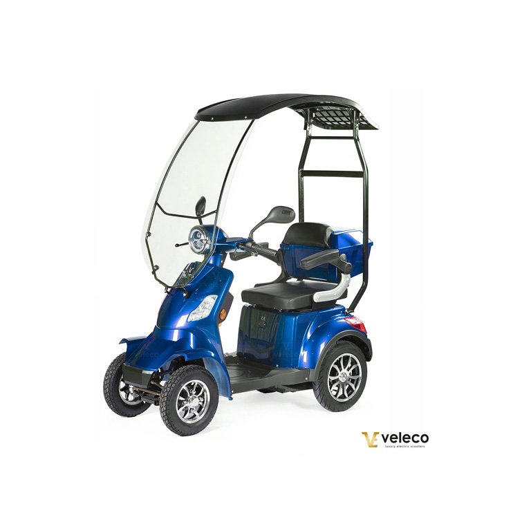 Veleco FASTER mit Dach 12 km/h, Seniorenmobil 4-Rad, Lithium-Ionen Akku