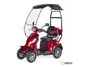 Veleco FASTER mit Dach 12 km/h, Seniorenmobil 4-Rad, Lithium-Ionen Akku