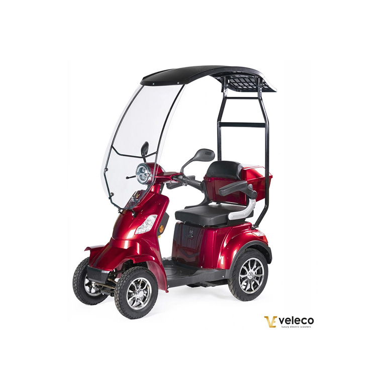 Veleco FASTER mit Dach 12 km/h, Seniorenmobil 4-Rad, Lithium-Ionen Akku