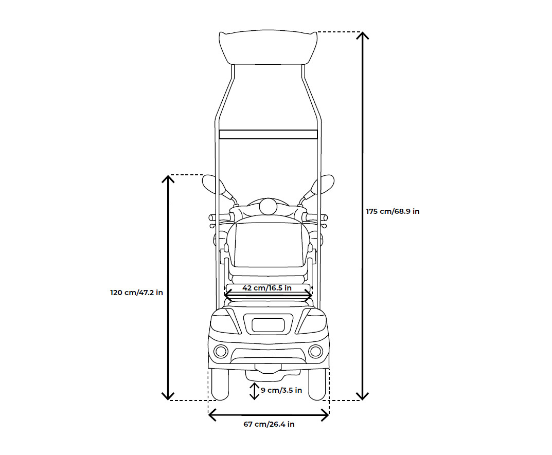 Veleco FASTER mit Dach 12 km/h, Seniorenmobil 4-Rad, Lithium-Ionen Akku – Bild 10