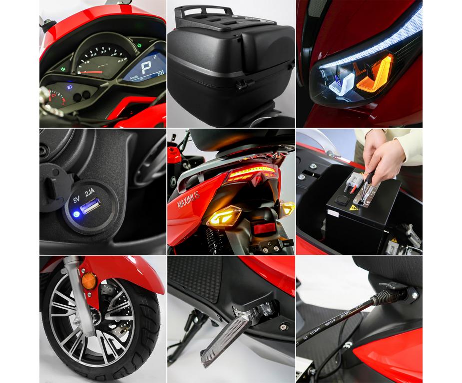 Maximus, E-Scooter MX2, 45 km/h, 2x Lithium Akkus, 3000 Watt – Bild 8