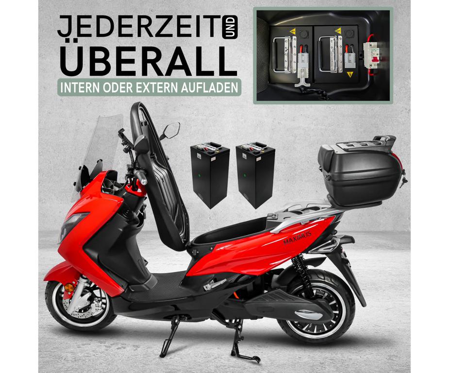 Maximus, E-Scooter MX2, 45 km/h, 2x Lithium Akkus, 3000 Watt – Bild 10