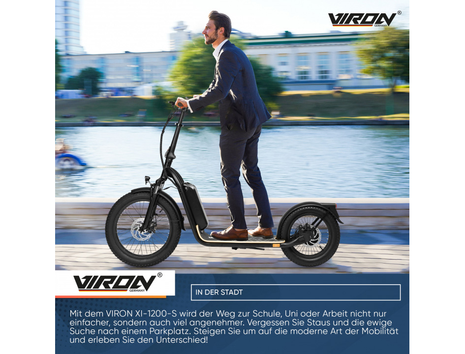 Viron E-Scooter mit Straßenzulassung Elektro Roller ABE Faltbar – Bild 7