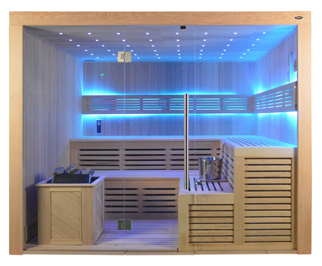 Sauna TS 4020-1 ADC Bio-Kombiofen, 200x180cm Designersauna – Bild 4