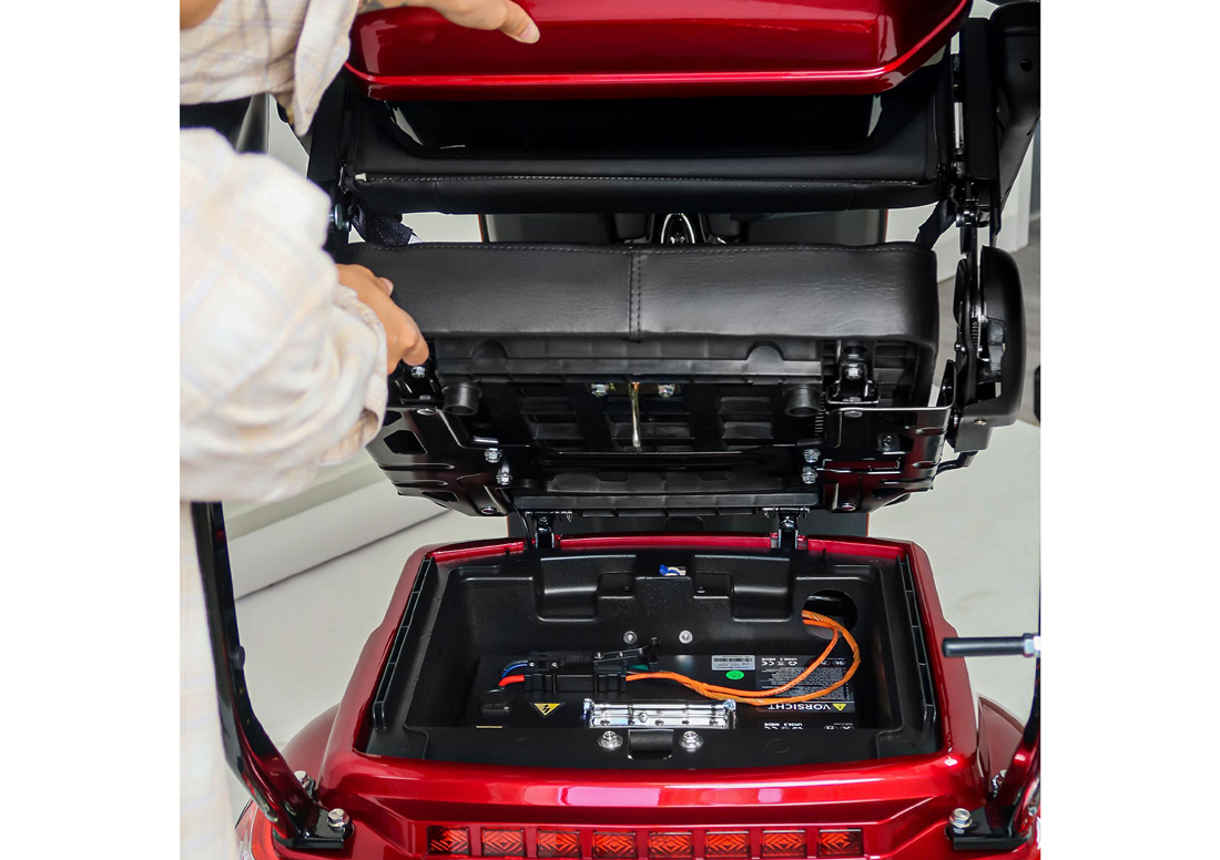 Rolektro Deisla DS4-25 Vierrad mit Dach und Wetterschutz, Lithium-Akku – Bild 9