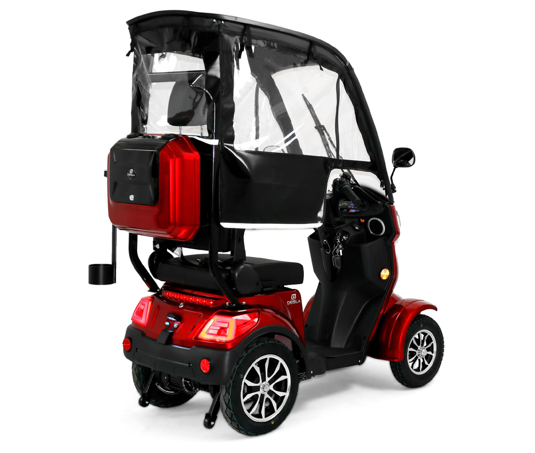 Rolektro Deisla DS4-25 Vierrad mit Dach und Wetterschutz, Lithium-Akku – Bild 3