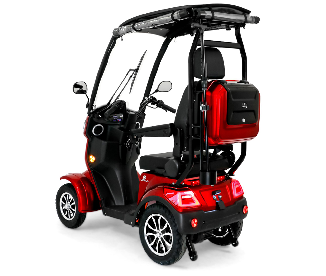 Rolektro Deisla DS4-25 Vierrad mit Dach und Wetterschutz, Lithium-Akku – Bild 5